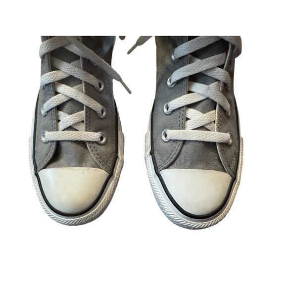 Converse CHUCK TAYLOR ALL STAR High Top Shoe Sneaker Gray Men 5.5 Women 7.5 EUC - Picture 5 of 11